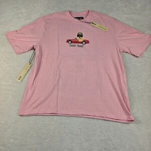 Reason Brand Mens Pink Gettin Money Bear Graphic T-Shirt One Of A Kind Large NEW